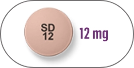 12 mg AUSTEDO® (deutetrabenazine) tablet.