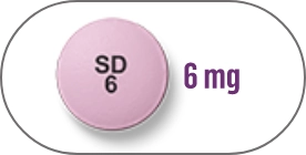 6 mg AUSTEDO® (deutetrabenazine) tablet.
