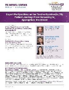 Expert Perspectives on Tardive Dyskinesia (TD) Patient Journey : From Screening to Appropriate Treatment
